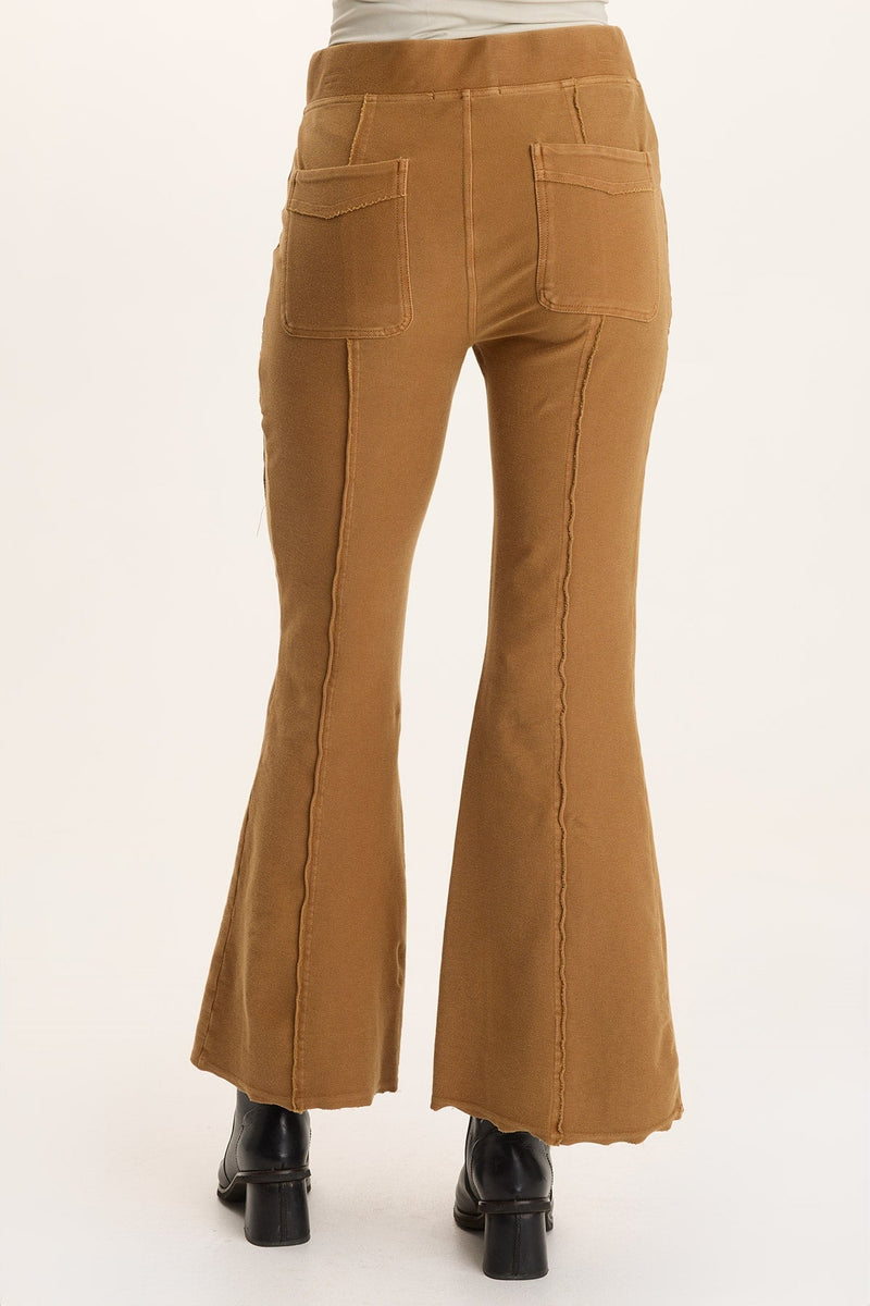 Ninian Twill Knit Zipper Pocket Flared Pant