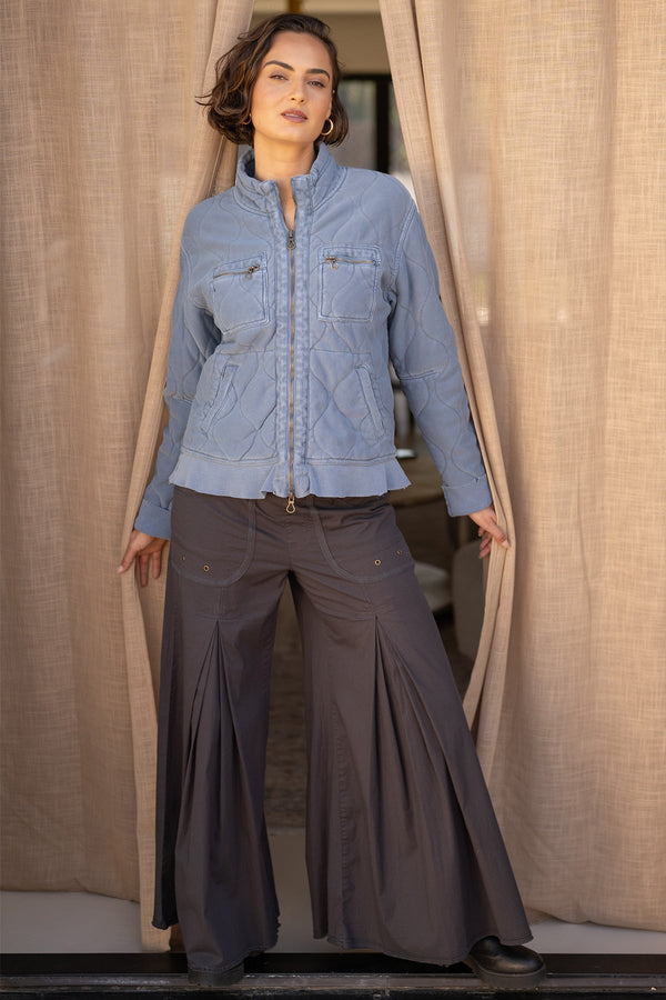 Nevins Soft Volume Wide Leg Drawstring Pant
