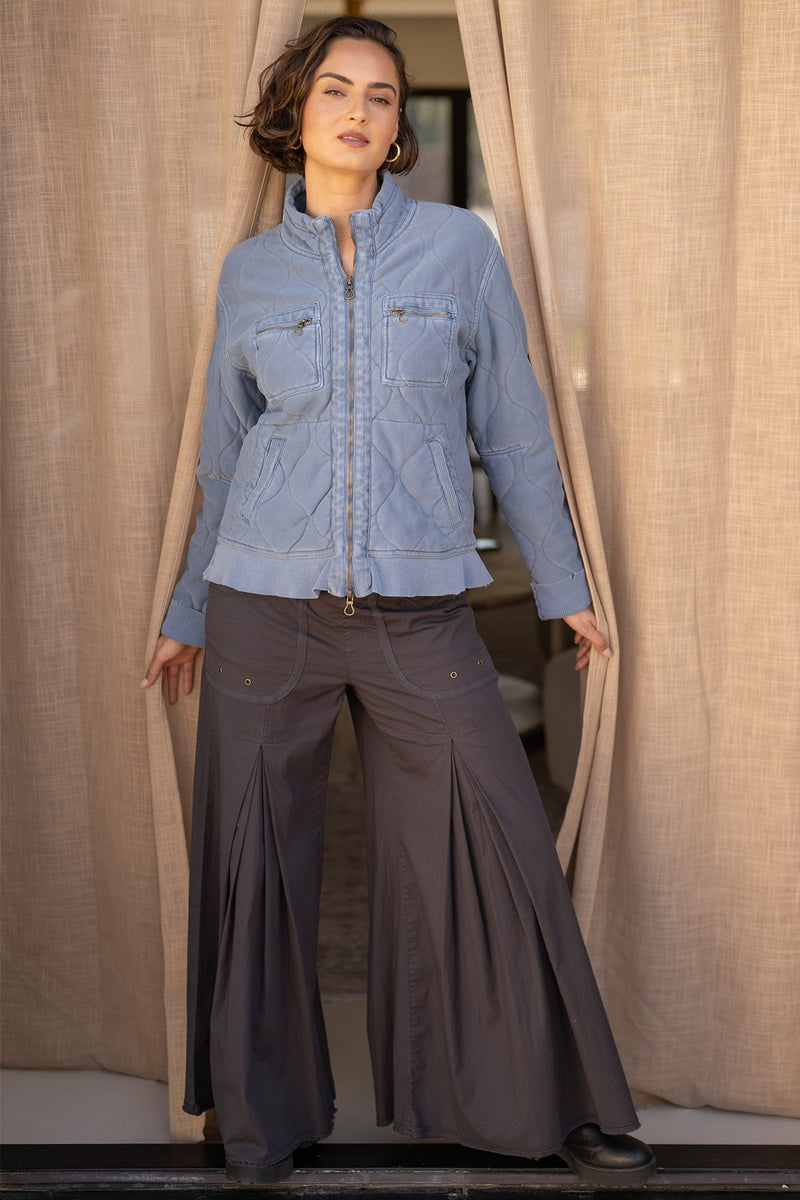 Nevins Soft Volume Wide Leg Drawstring Pant