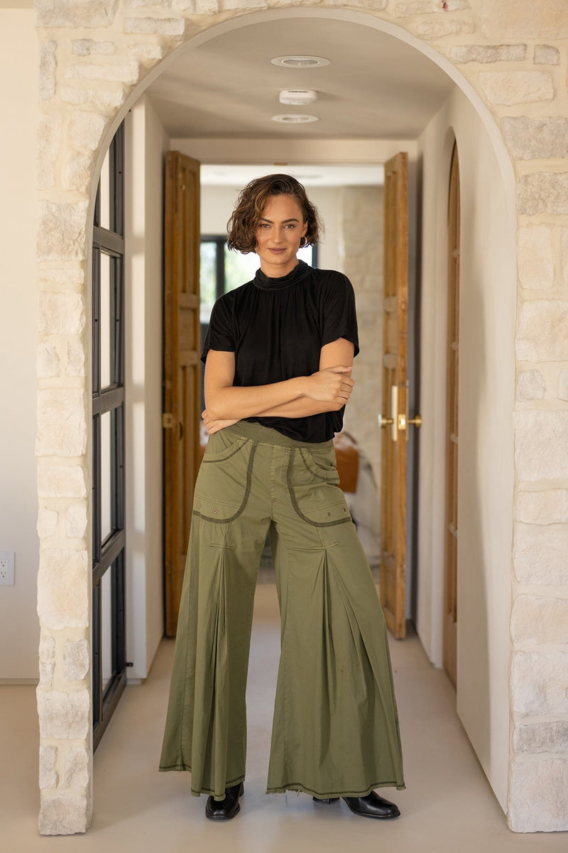 Nevins Soft Volume Wide Leg Drawstring Pant