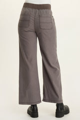 Riven Twill Wide Leg Pull-On Pant