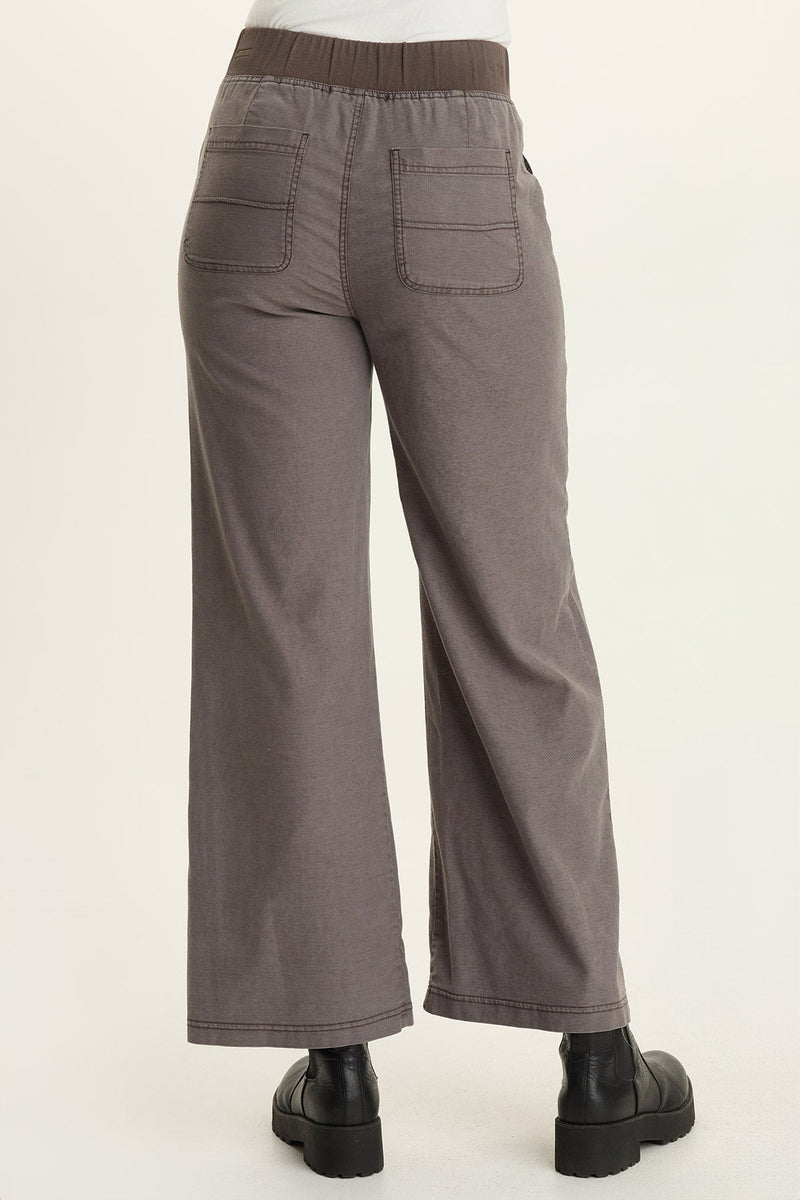 Riven Twill Wide Leg Pull-On Pant