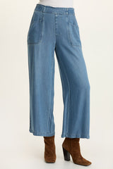 Gaia Soft Denim Wide-Leg Pant