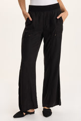 Schyler Soft Twill Wide-Leg Trouser