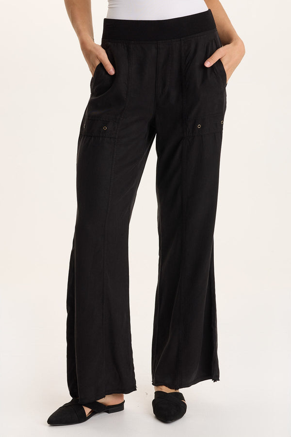 Schyler Soft Twill Wide-Leg Trouser