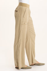 Schyler Soft Twill Wide-Leg Trouser