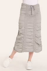 Double Shirred Panel Skirt