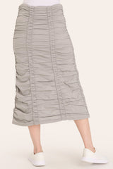 Double Shirred Panel Skirt
