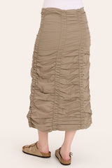 Double Shirred Panel Skirt