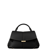 Mokki Mini - Textured Black with Ecru Stitching
